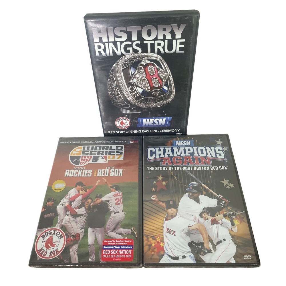 Boston Red Sox DVD Lot 3 2004 2007 World Series Champions Ring Ceremony NESN Set